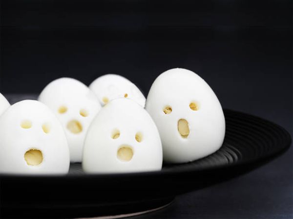 Halloween: fantasmas de huevo